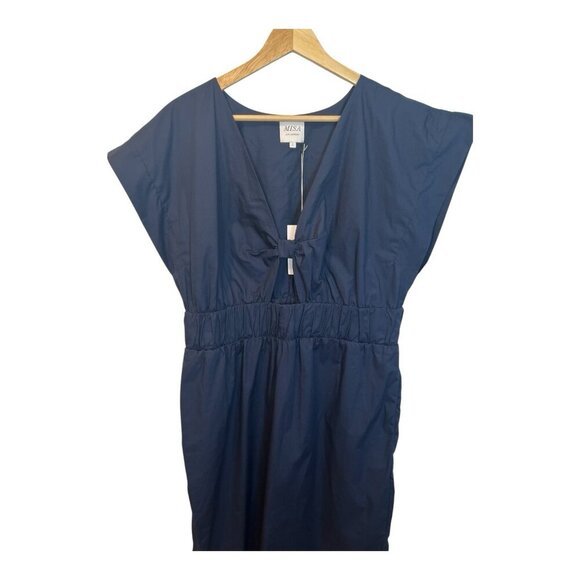 Misa Los Angeles Claudine Dress Size Large Midnight Blue 100% Cotton Coastal NWT - Picture 5 of 13